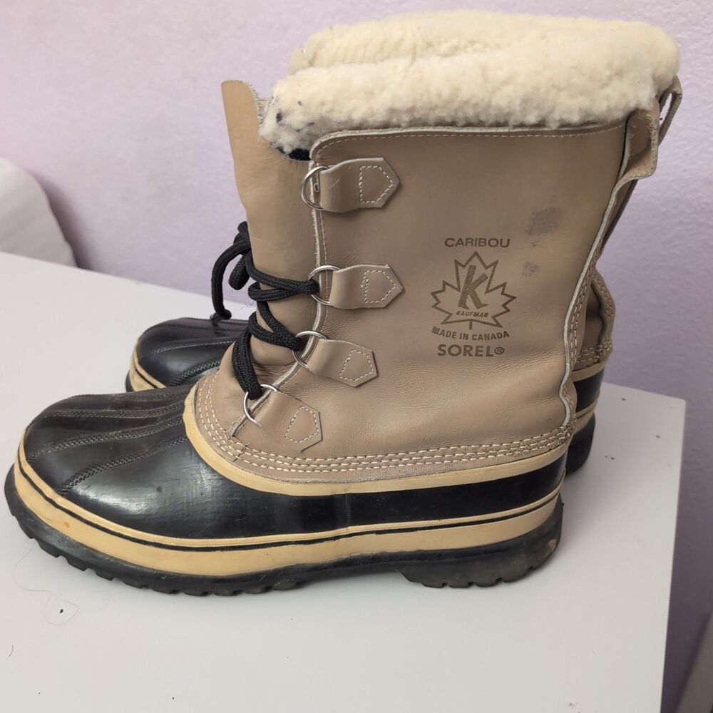Sorel Caribou Vintage Kaufman Canada VNC Men's Size 11 Lined Hard Weather Boots
